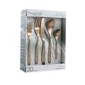 Megachef Megachef MCFW-LA VAGUE-MATTEROSEGOLD 20 Piece La Vague Flatware Utensil Set with Stainless Steel Silverware Metal Service; Matte Rose Gold MCFW-LA VAGUE-MATTEROSEGOLD